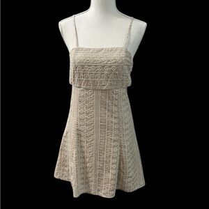 *NFS*NWT Trixxi Embroidered Floral Cotton Fit & Flare Sleeveless Midi DressSmall